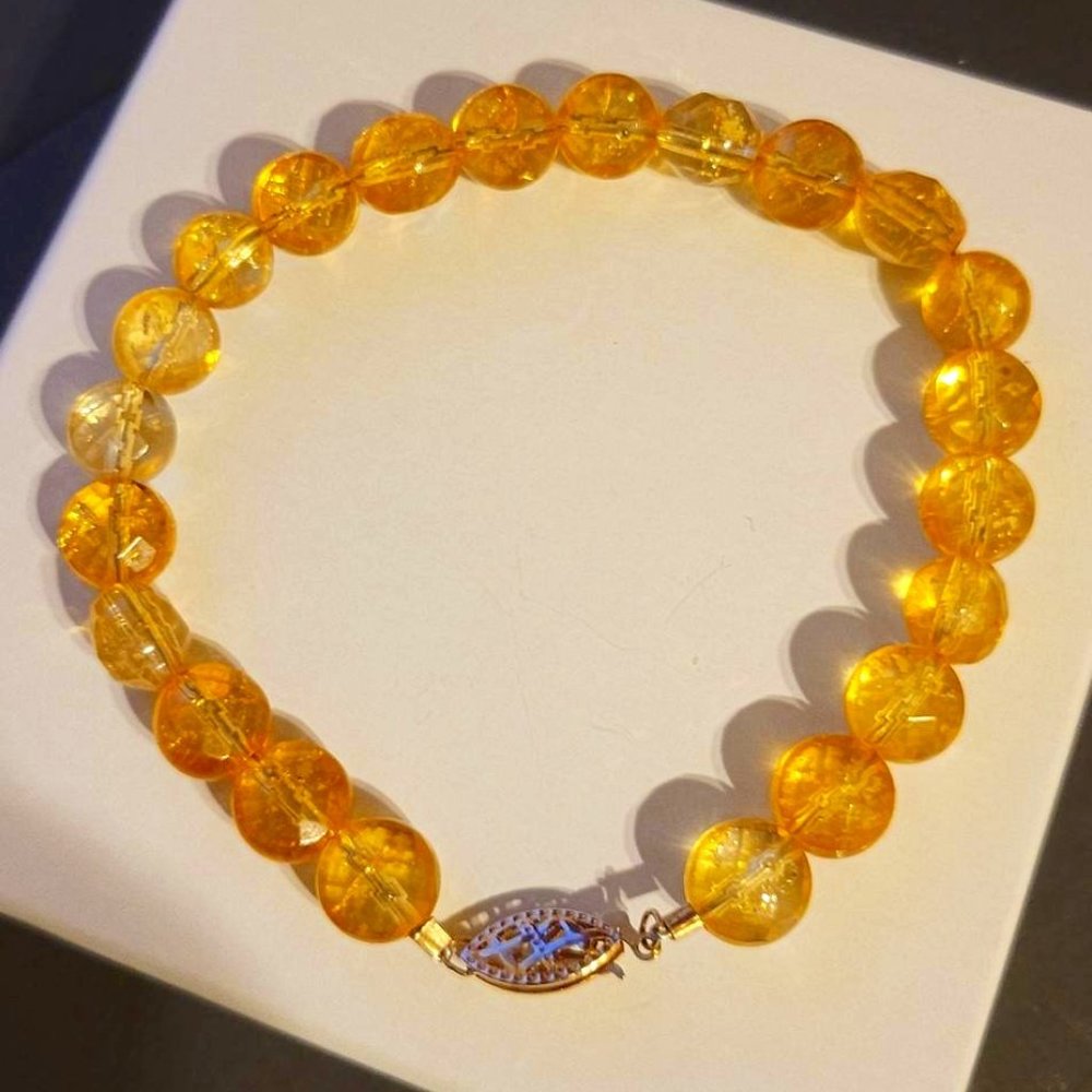 NEW Natural faceted Citrine semi precious stone